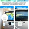 thumbnail image 3 of Bluetooth Transmitter Receiver for up to 2 Headphones, Dual Link Bluetooth 3.5mm Aux Audio Adapter, 2-in-1 Wireless Transmitter Audio Adapter for in-Flight TV Gym Car PC Airplane Travel Essentials, 3 of 6