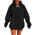 thumbnail image 3 of Tops bonitos para mujer,Sudadera informal de manga larga con capucha para mujer, con bolsillo, tejido de poliéster suave, para uso diario, sopatenor, 3 of 9