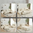 thumbnail image 5 of Miekor Modern Memory Foam Compressed Sofa,Large Sectional Couches for Living Room,Pet-Friendly Cloud Modular Sectional Sofa,Corduroy Fabric,Extra Deep Loveseat,No Assembly required, BEIGE MK1703, 5 of 12