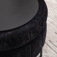 thumbnail image 4 of Arouseden 31" Black Round Storage Ottoman with Tray, Large Round Ottoman Coffee Table with Storage,Chenille Circle Ottomans,Big Round Ottoman with Storage for Living Room, 4 of 7