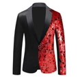 thumbnail image 1 of Men's Sequin Blazer Suit One Button Slim Fit Sequin Jacket, 1 of 5