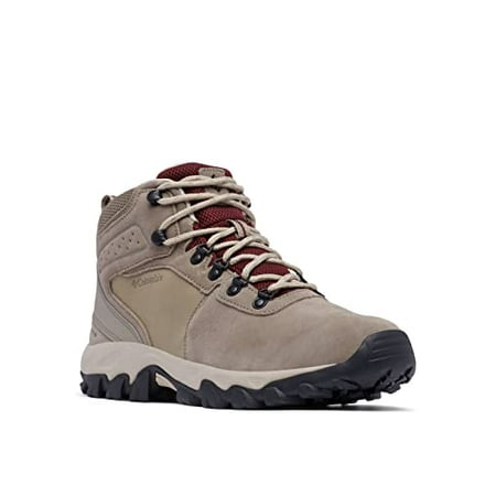 Columbia Men's Newton Ridge™ Plus II Suede Waterproof Boot, Pebble, deep Rust, 9 Regular US