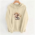 thumbnail image 4 of Aimik Cute Graphic Hoodies Sweatshirts for Women Fall Winter Drawstring Cow Print Pullover Tops Womens Loose Comfy Clothes with Pocket, 4 of 5