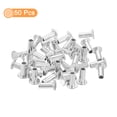 thumbnail image 3 of Uxcell 50Pack 3mm x 7mm Aluminum Flat Head Semi Tubular Rivets Silver Tone, 3 of 6