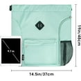 thumbnail image 2 of WANDF Drawstring Backpack Sports Gym Bag with Shoes Compartment, Water-Resistant String Backpack Cinch for Women Men (Large,Mint green), 2 of 8