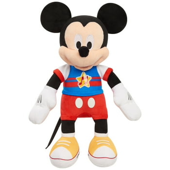 Disney Junior Mickey Mouse Funhouse Singing Fun Mickey Mouse 13 Inch Lights and Sounds Feature Plush, Sings The Wiggle Giggle Song, Officially Licensed Kids Toys for Ages 3 Up, Gifts and Presents