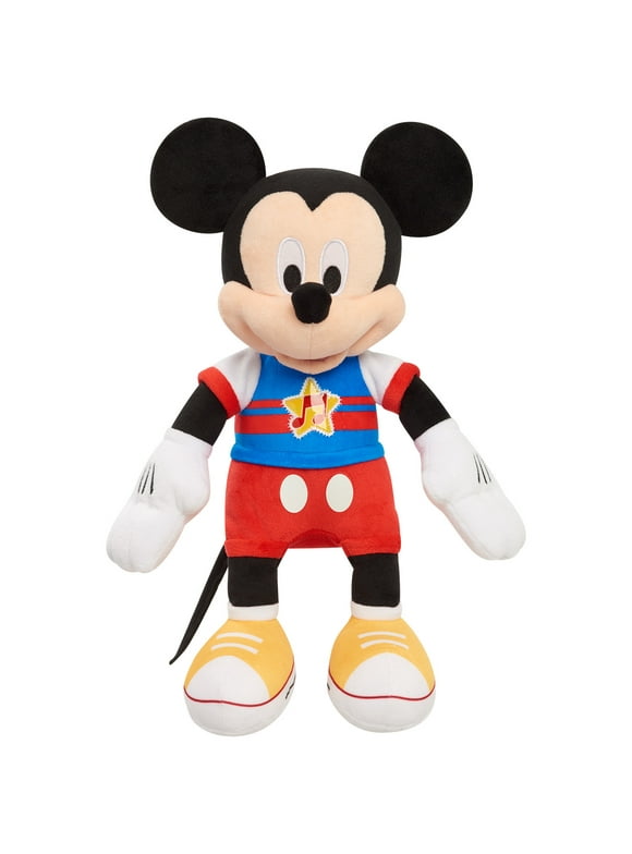 Disney Junior Mickey Mouse Funhouse Singing Fun Mickey Mouse 13 Inch Lights and Sounds Feature Plushie, Sings The Wiggle Giggle Song, Kids Toys for Ages 3 up