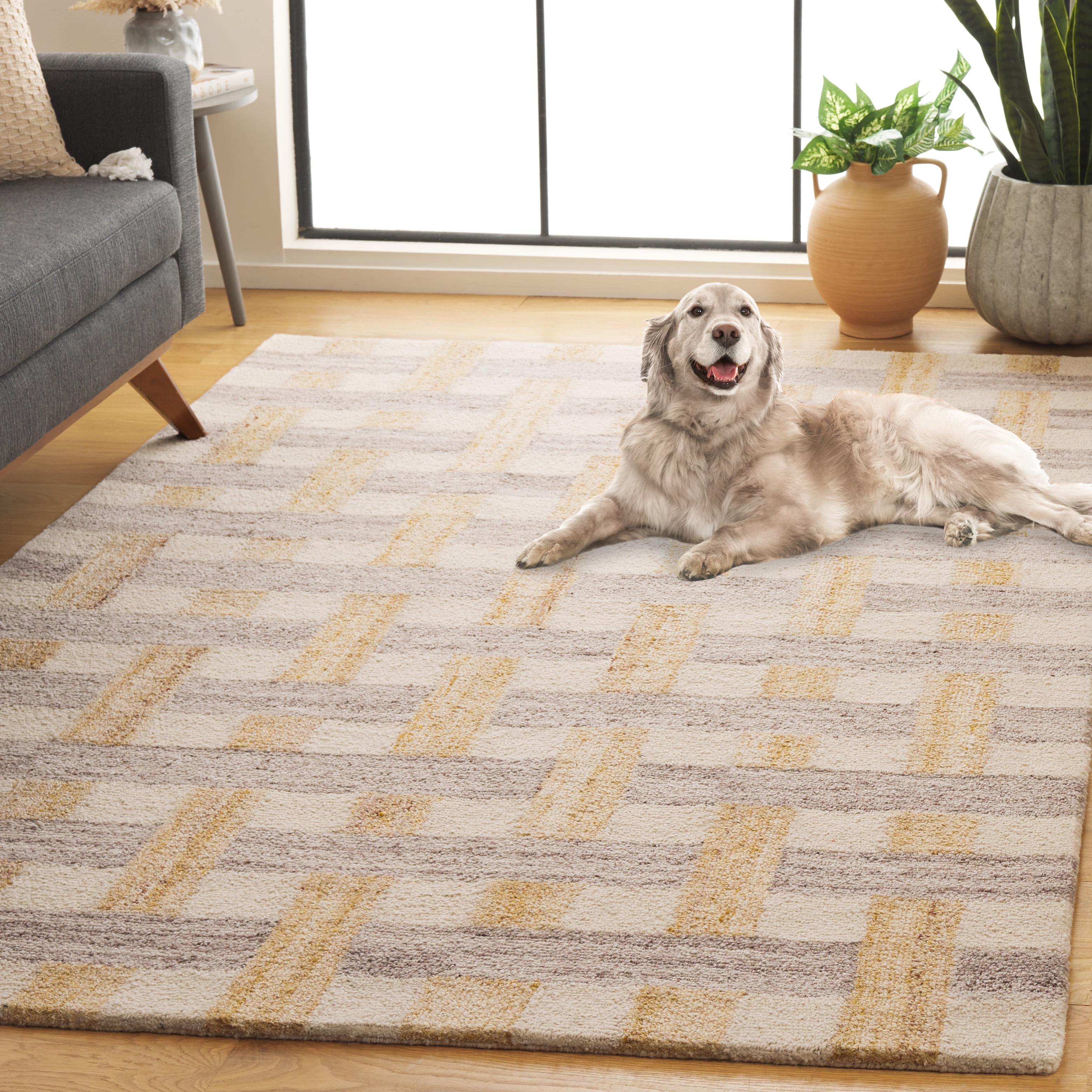 Safavieh Genre Mirko Geometric Area Rug, Gray/Ivory, 4' x 6'