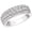 Cubic Zirconia White, variant on SHELOVES 1.8 Ct Three Row Eternity Ring for Women Round AAAAA CZ 925 Sterling Silver Wedding Bands Rings for Her Size 7
