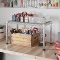 thumbnail image 5 of REIBII 1-Tier Adjustable Wire Shelving Unit Metal Storage Rack Steel Organizer Shelf for Kitchen,Pantry,Bathroom,Laundry & Desktop,27.5"Wx11.8"Dx15.8"H,Chrome, 5 of 10