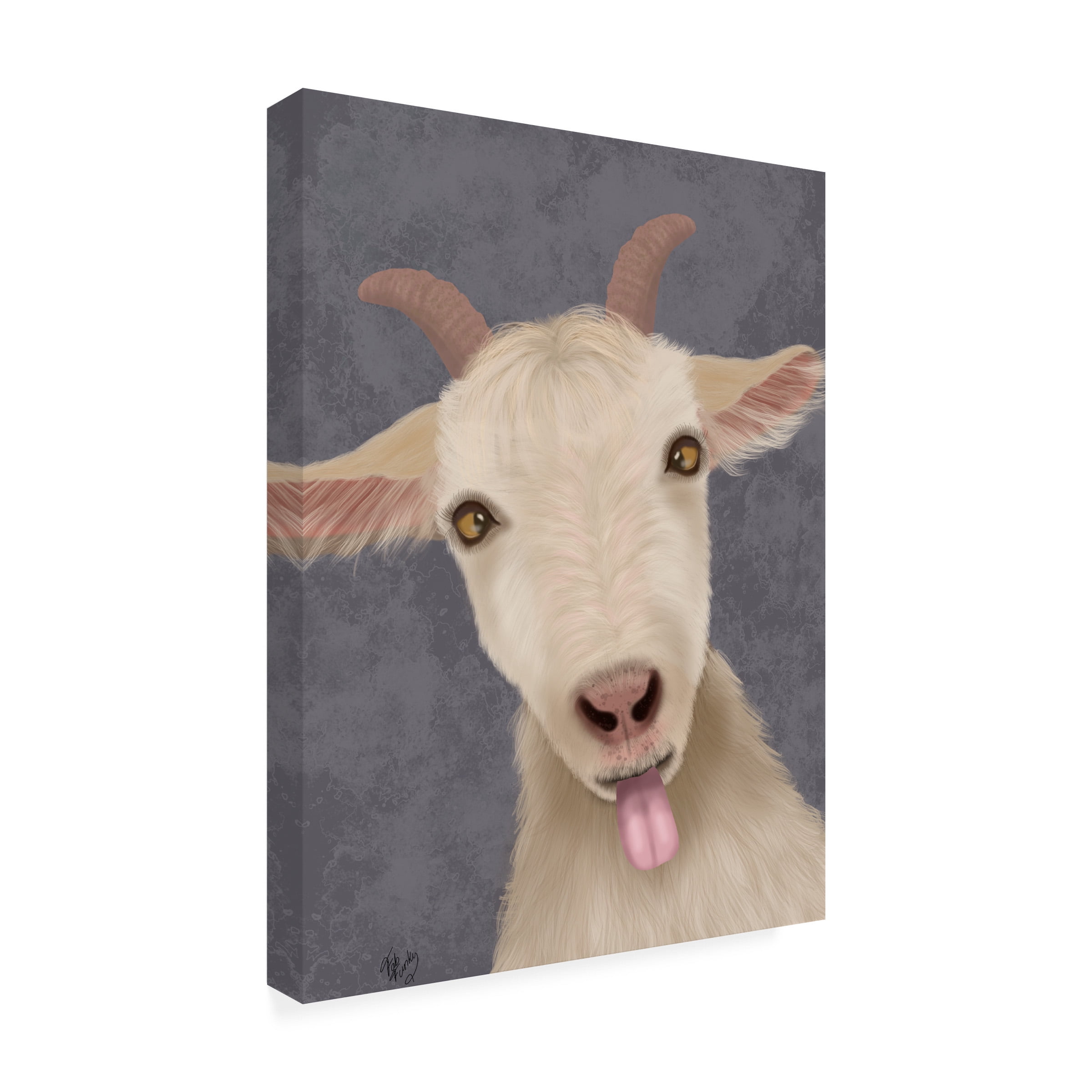 Fab Funky 'Funny Farm Goat 2' Canvas Art