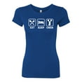 thumbnail image 2 of Cheerleading Eat Sleep Cheer Girl Sports Womens Slim Fit Junior Tee, Royal, Small, 2 of 3
