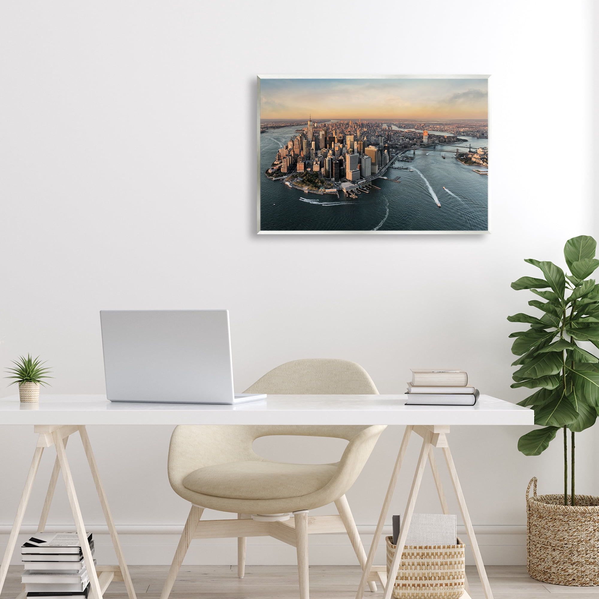 Stupell Industries Manhattan From Above Wall Plaque Art, design by Scott Stulberg