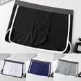 thumbnail image 3 of MYG Men Sexy Underwear Dress Open Crotch Breathable Boxers Button Adjust Bulge Pouch, 3 of 9