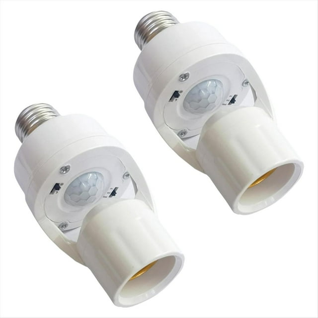 Adaptador de Portalámparas Inteligente con Sensor de Movimiento PIR E27, Encendido y Apagado Automático con Inducción por Radar e Infrarrojos Ajustables.
