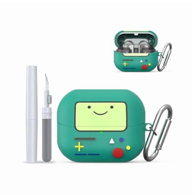 wonima44 Cute Case for Galaxy Buds 3 Pro / Buds3 (2024), Funny 3D Cartoon Soft Silicone Protection Cover Skin Compatible with Samsung Buds 3 Accessories with Keychain & Cleaner Kit (Green)