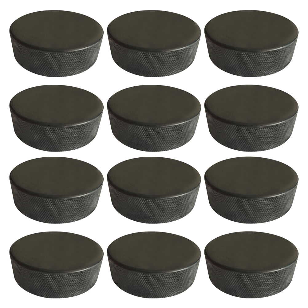 HOMEMAXS 12pcs Rubber Air Hockey Pucks Outdoor Hockey Puck Balls