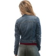 thumbnail image 3 of SKYLINEWEARS Women Denim Jacket Long Sleeve Button Down Soft Denim Ladies Fitted Jean Jacket, 3 of 4