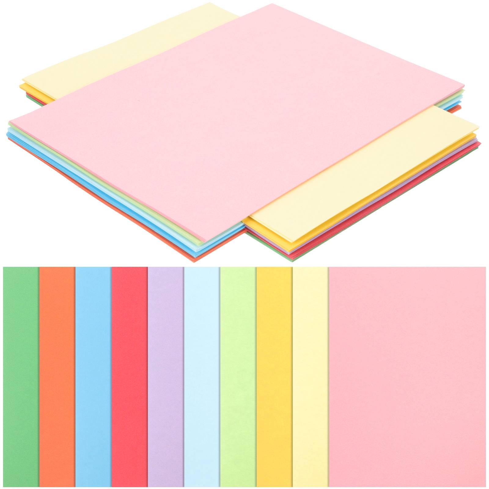 Phenofice Origami Craft Paper 100 Sheets Mixed Colors Thick Pulp for Kids, Teachers, Party Crafts and Art Projects