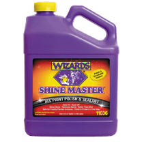 Wizards Shine Master Polish and Sealant - Cleans, Polishes and Seals Paint in One - Non-Carnauba Wax-Based Boat Water Spot Remover - Wax Replacement For Boat and Car Detailing Supplies - 1 Gallon