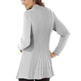 thumbnail image 4 of cardigans for women long sleeve midweight swingy knit cardigan sweater w/pocket-dove grey (medium), 4 of 5