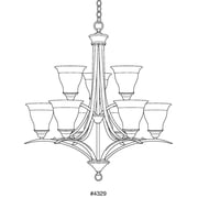 P4329-09-Progress Lighting-Trinity - Chandeliers Light - 9 Light in Transitional and Traditional style - 30 Inches wide by 33 Inches high-Brushed