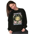 thumbnail image 4 of Boho Celestial Dreamer Sun Face Women Plus Size Crewneck Sweatshirt Brisco Brands 3X, 4 of 5