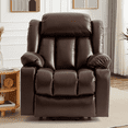 thumbnail image 3 of TEKAMON Infinite Position Lift Recliner Chair for Elderly with Heat Massage and Extended Footrest Lay Flat Sleeping Leather Dual Motor Power Lift Chair for Living Room (Brown), 3 of 8