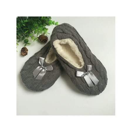 

UKAP 1/2 Pair Women s Winter Warm Soft Slippers Ballerina Slip On House Daily Slippers