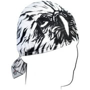 Zan Headgear Road Hog Flydanna Headwrap Airbrushed fits Eagle™ (OSFM, White Airbrushed fits Eagle™)