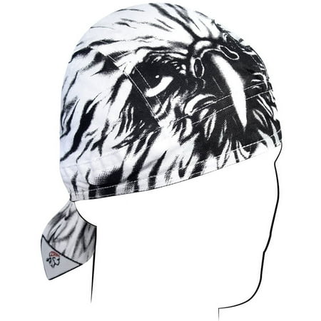 Zan Headgear Road Hog Flydanna Headwrap Airbrushed fits Eagle™ (OSFM, White Airbrushed fits Eagle™)