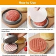 thumbnail image 3 of Circular Burger Mold Burger Press Non-stick Meat Pie Machine Home Food Mold kit Small Tool with 100 Meat Pie Paper, 3 of 9