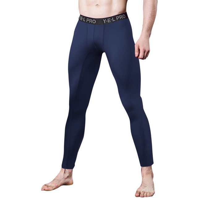 Pantalones deportivos para hombre con diseño de paneles, transpirables y elásticos - Ideal para entrenamiento y running - Talla L azul marino - Estilo europeo (6030#)