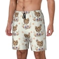 thumbnail image 2 of Daiia Flower Chicken Mens Swim Trunks Swim Shorts Quick Dry Swim Shorts with Mesh Lining Pockets-3X-Large, 2 of 9