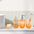 thumbnail image 4 of Unique Bargains 4Pcs Durable Bathroom Accessories Set Orange, 4 of 4