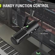 FIFINE TANK3 USB/XLR Dynamic Microphone for Podcast, Professional Studio Recording Mic with Headphone Jack, Gain Control, Mute for PC Computer, Mixer