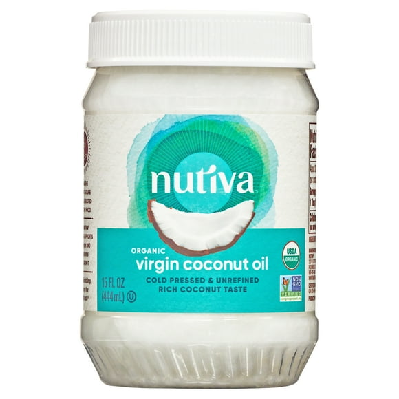 Nutiva Organic Unrefined Cold Pressed Virgin Coconut Oil, 15 fl oz