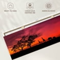 thumbnail image 6 of Elephant Stock Panoramic Sunset Safari Wall Art - Panoramic Canvas Wall Art - Living Room Wall Decor - Nature Canvas - Black And Orange Decor - 30" x 10", 6 of 8
