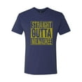 thumbnail image 2 of Straight Outta Milwaukee MIL Fan | Fantasy Baseball Fans | Mens Sports Premium Tri Blend T-Shirt, Vintage Navy, Large, 2 of 4