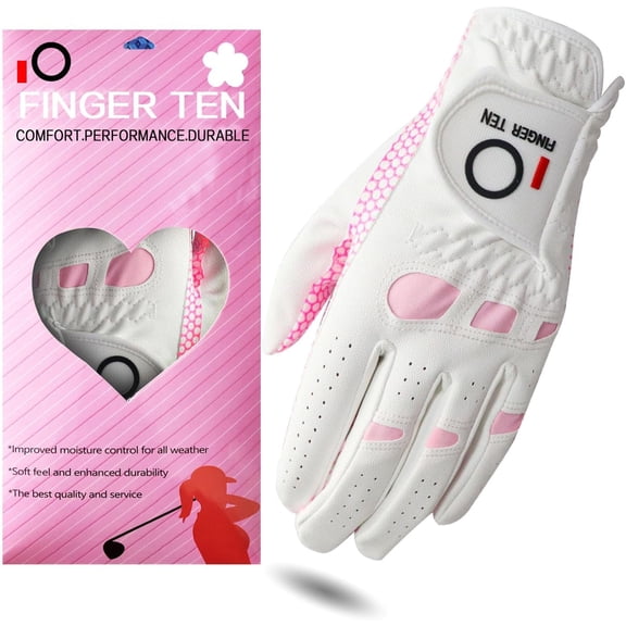 Ladies Golf Gloves Left Right Hand 1 Pack, Golf Glove for Women's Golfer Lh Rh All Weather Grip, Size Fit Small Medium Large XL