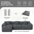thumbnail image 4 of MOONMISS 122" Modern L Shaped Modular Sectional Sofa, Boneless Couches for Living Room with Ottoman,4 Seater Convertible Chenille Cloud Couch Sofa Set, No Assembly Required,Black, 4 of 8