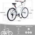 thumbnail image 5 of JERFIT Men's 26" Beach Cruiser Bike, 7-Speed Commuter Bicycle with Shimano Drivetrain, Steel Frame & V-Brakes, Silver, 5 of 6