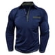 thumbnail image 5 of Ceisia Men's Slim Fit Long Sleeve Turndown Collar Shirt with Contrast Trim and Chest Pocket Navy L Gifts, 5 of 8