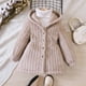 thumbnail image 2 of Gibobby Grandes NiñosChaqueta con capucha a de viento de invierno para niñas pequeñas Chaqueta de abrigo de lana cálida para niños(Caqui, 18-24 Meses), 2 of 5