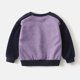 thumbnail image 5 of Sudadera sin capucha para niños, sudadera de polar de manga larga, informal, gruesa, cálida, con cuello redondo, ropa deportiva para niños, parte superior de poliéster para niños, 5 of 8