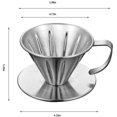 thumbnail image 2 of Porte-filtre à Café en Acier Inoxydable Réutilisables Filtres à Café Goutteur v60 Goutte à Goutte Paniers à Café, 2 of 7