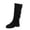 Black, variant on Women's Knee High Boots Goth Boot Lace Up Chunky Low Heel Fall Booties with Side Zipper to Put on and off