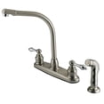 thumbnail image 2 of Kingston Brass Victorian High Arch Centerset Double Handle Kitchen Faucet, 2 of 7