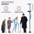 thumbnail image 4 of Bastón Allay para hombre y mujer: plegable, ajustable y plegable para personas mayores, con equilibrio, de pie, punta pivotante, resistente, con bolsa de viaje | Bastones para personas mayores - Azul, 4 of 5