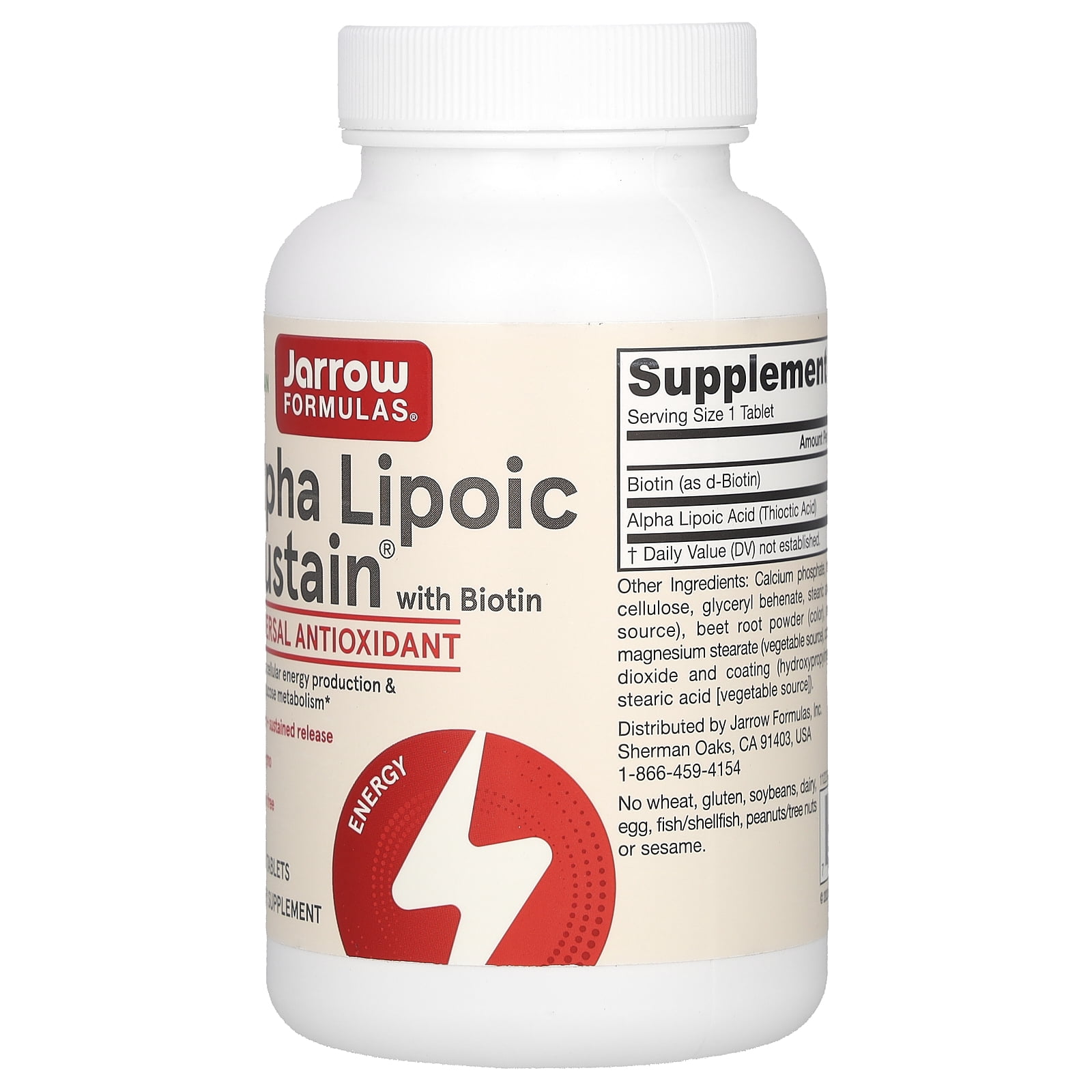 Jarrow Formulas Alpha Lipoic Sustain, Supports Cardiovascular Health, 300 mg, 120 Sustain Tabs